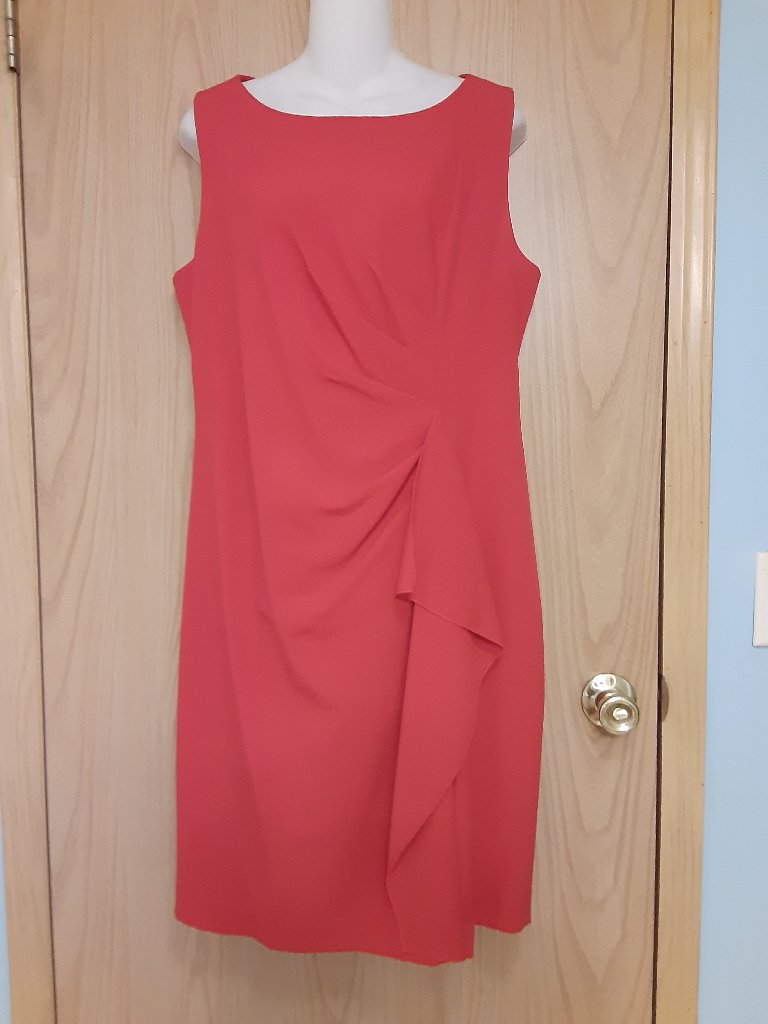 Calvin Klein Red Sleeveless Dress Size 14